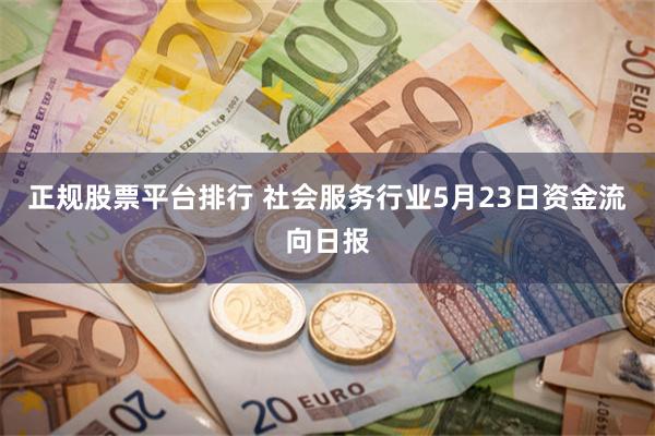 正规股票平台排行 社会服务行业5月23日资金流向日报