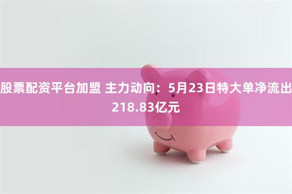 股票配资平台加盟 主力动向：5月23日特大单净流出218.83亿元