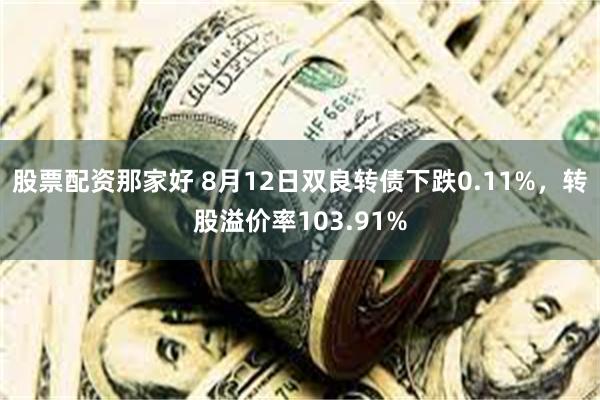 股票配资那家好 8月12日双良转债下跌0.11%，转股溢价率103.91%