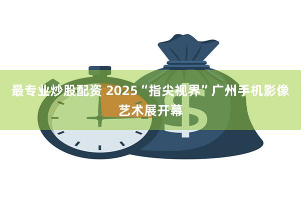 最专业炒股配资 2025“指尖视界”广州手机影像艺术展开幕