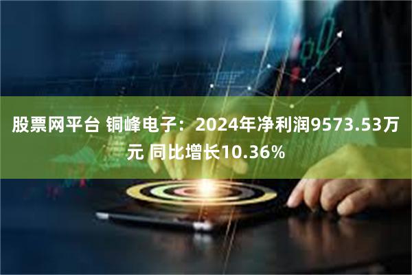 股票网平台 铜峰电子：2024年净利润9573.53万元 同比增长10.36%